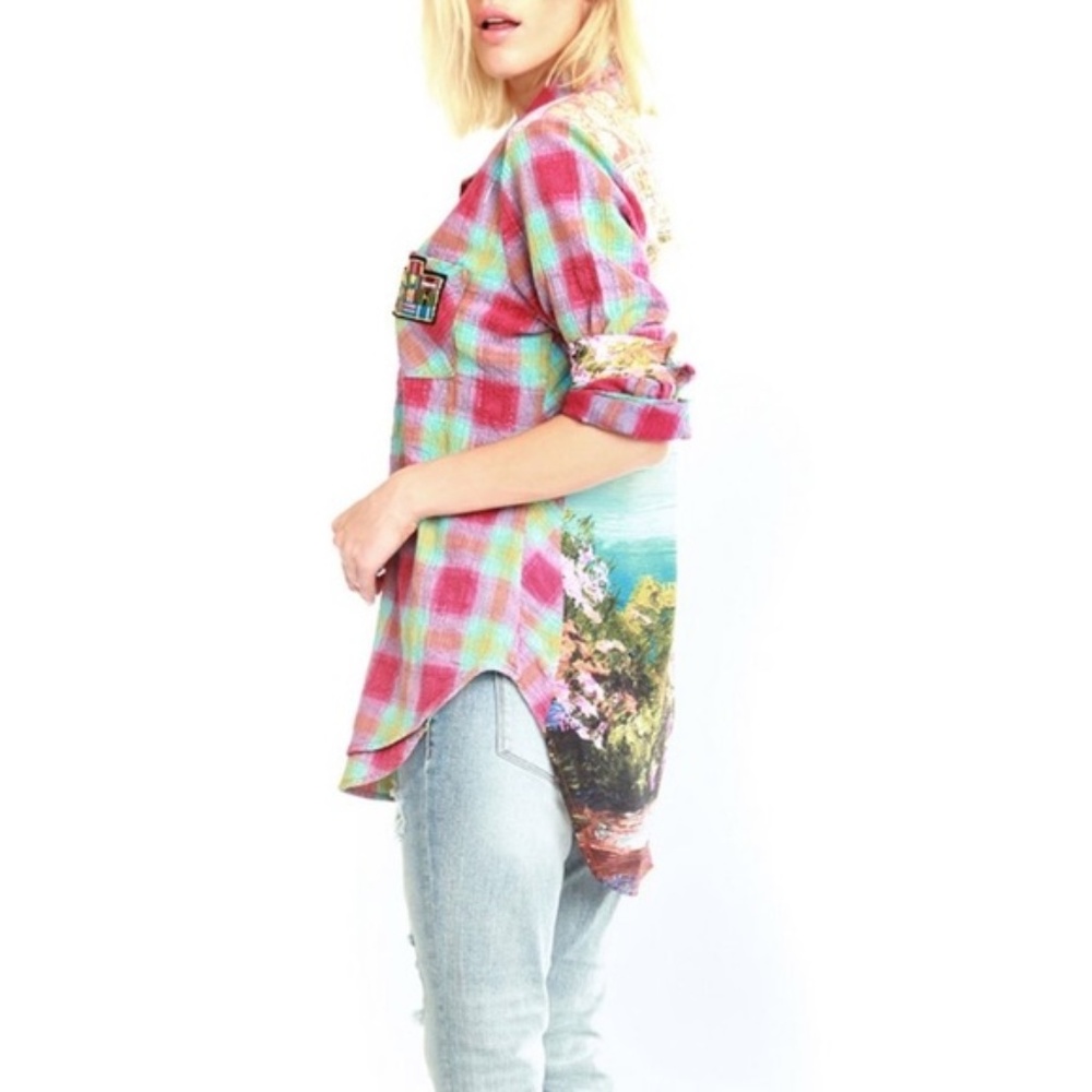 ARATTA Anthro Harbor Island Asymmetrical Shirt NWT - Picture 1 of 3